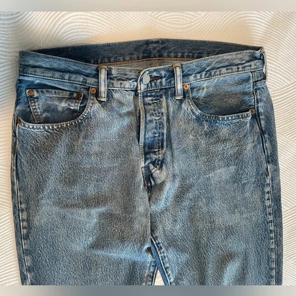 Levi’s 501 Taper Fit Jeans - Light / Stone Wash - 34 / 34 - Picture 3 of 7